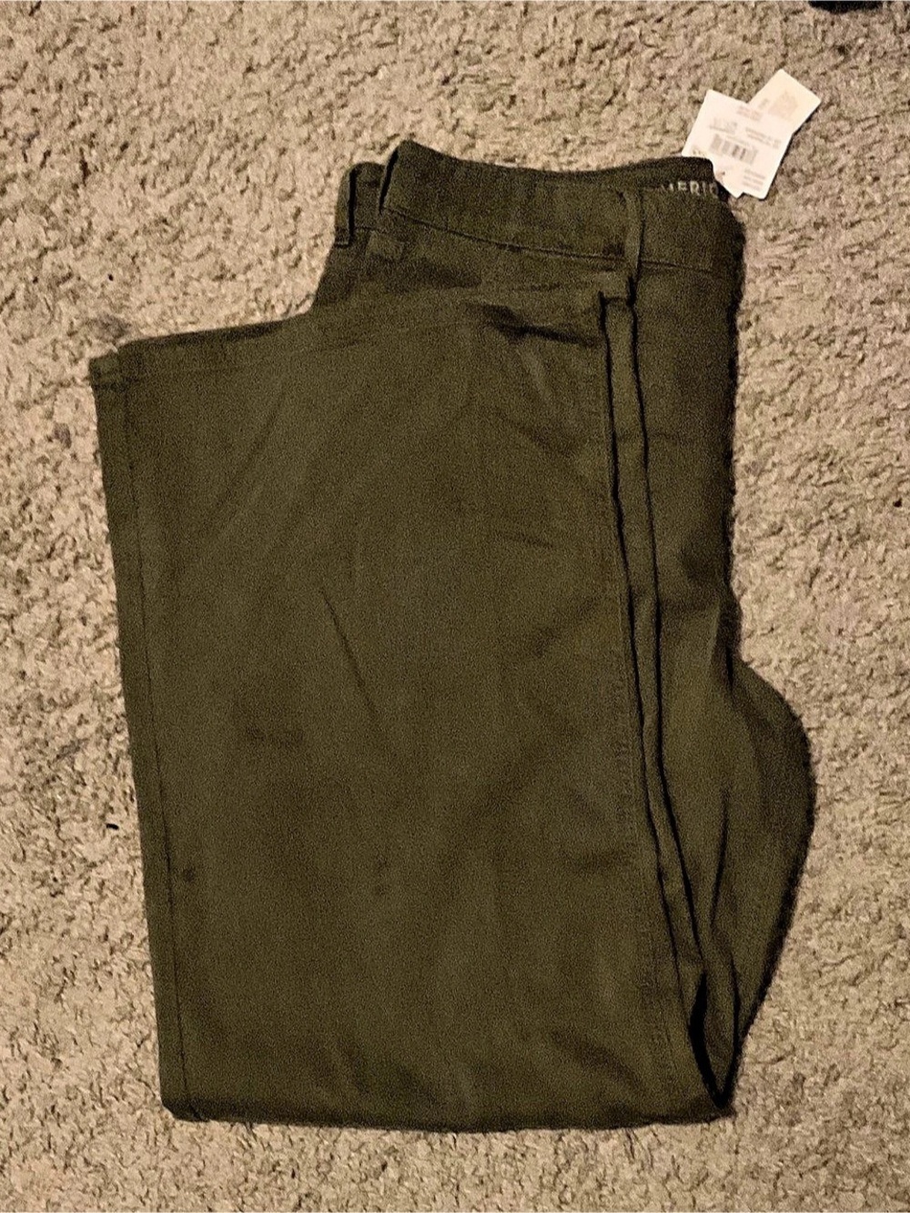 American Eagle Super High-Rise Baggy Wide-Leg Pant Olive